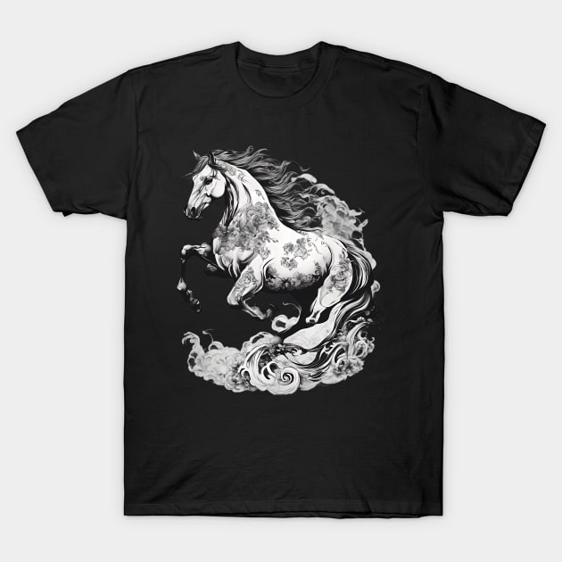 Horse Riding T-Shirt by animegirlnft